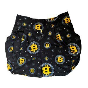 Bitcoin Fashion Casual Pocket Stretchy Shorts Sz Large/ XLarge Womens Black & Ye